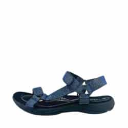 Sprox sandal til dame i blå glimmer med velcrorem