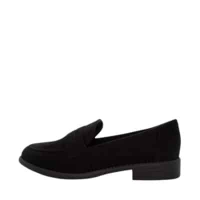 Duffy Francica Cinque loafers til dame i sort med fin detalje og lille hæl på 3 cm.