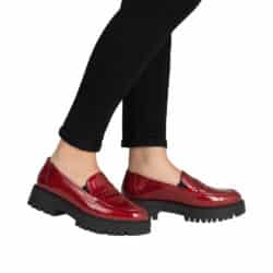 rieker-loafers-dame-rød-lak-47550-33-1