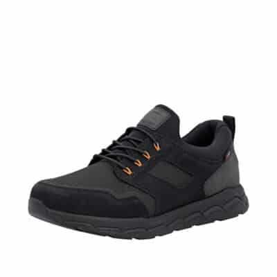 Rieker Sneakers til herre i sort, med Rieker-tex og elastik bånd