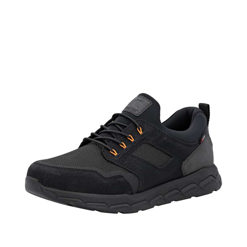 Rieker Sneakers til herre i sort, med Rieker-tex og elastik bånd