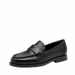 Tamaris loafers til dame i sort med en blød Touck-it sål og flot detalje over vristen