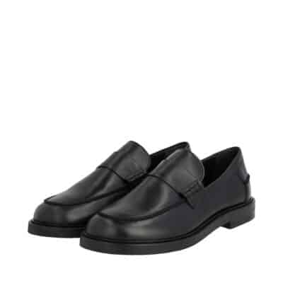 Angulus Penny loafers til dame i sort, lavet af 100% skind med gummisål