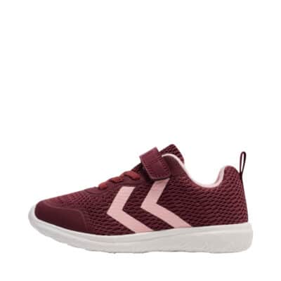 Hummel Actus ML Recycled sneakers til børn i bordeaux med velcro og udtagelig indersål