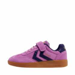 Hummel VM78 CPH JR sneakers til børn i lilla med mørkelilla Hummel vinkler og velcrorem samt udtagelig sål
