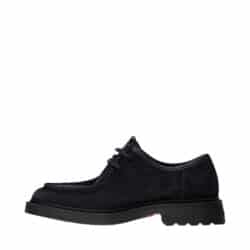Tommy Hilfiger Comfort Moc Toe sko til herre i mørkeblå ruskind med snørebånd og blød indersål samt chunky ydersål