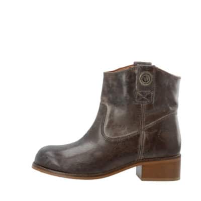Cashott Casvilma Warm Pull On Low Cut støvle til dame i brun med skindoverdel og varm foring samt blokhæl på 4,5 cm og firkantet snude