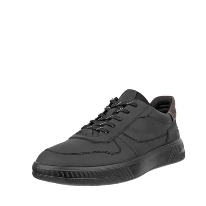 Ecco Move M sneakers til herre i sort med skindoverdel samt snørebånd