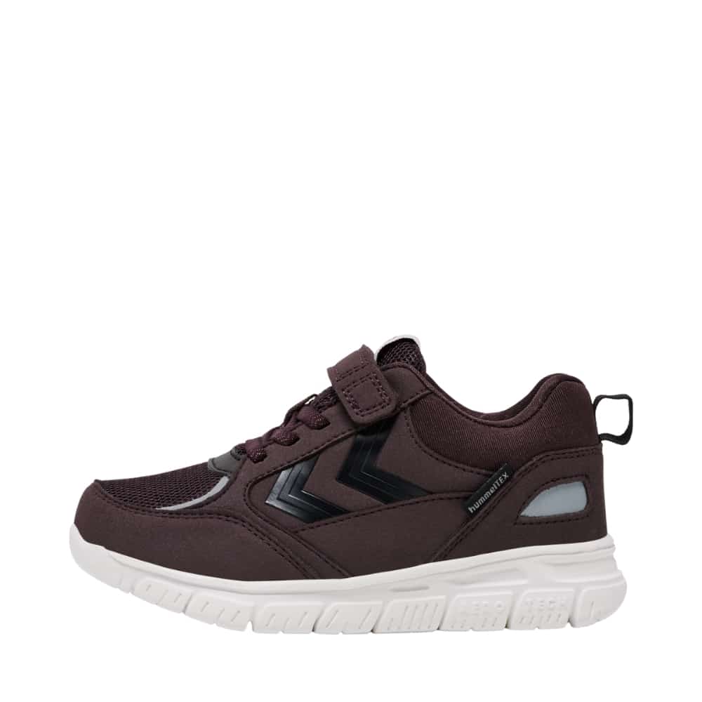 Hummel X-Light 2.0 Tex JR sneakers til børn i lilla med velcro og elastik samt udtagelig sål og HummelTEX