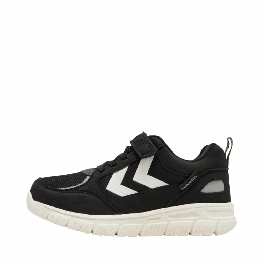 Hummel X-Light 2.0 Tex JR sneakers til børn i sort med velcro og elastik samt udtagelig sål og HummelTEX