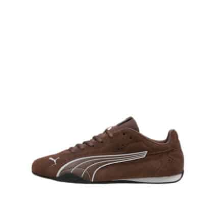 Puma Catch SD sneakers til dame i mørkebrunt ruskind med snørebånd og udtagelig SoftFoam+ indersål