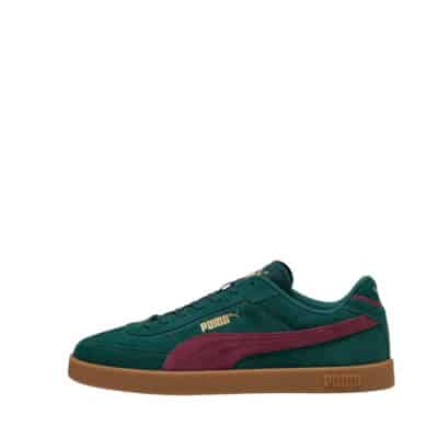 Puma Club II Era sneakers til dame i grøn ruskind med udtagelig SoftFoam+ indersål og snørebånd