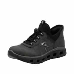 Rieker Ready 2 Go sneakers til dame i grå med justerbar elastik og memosoft sål