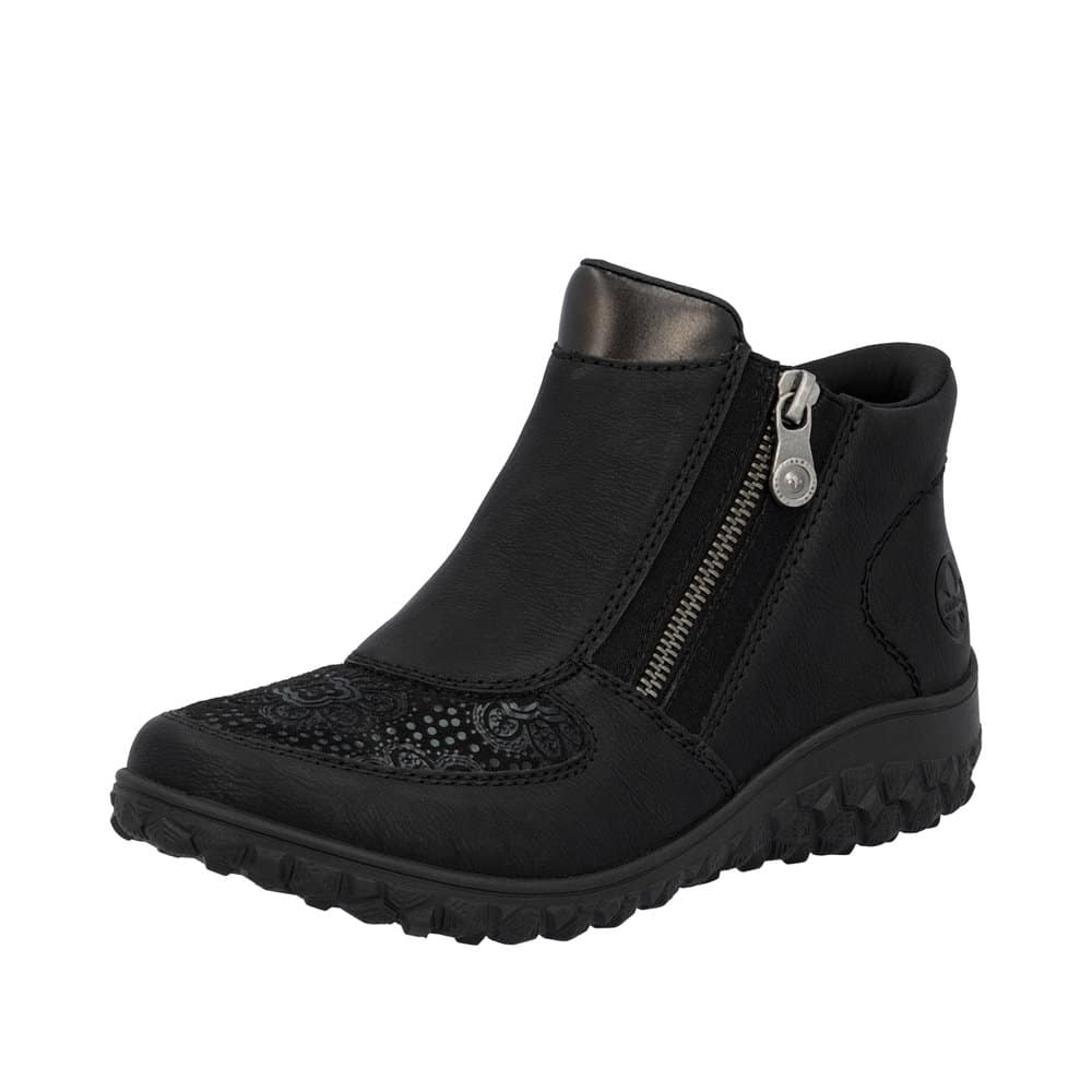 Spar: 20% - Rieker Ready 2 Go slip on Støvle Dame - 37 - Sort - Model: 59558-00 - Fri fragt