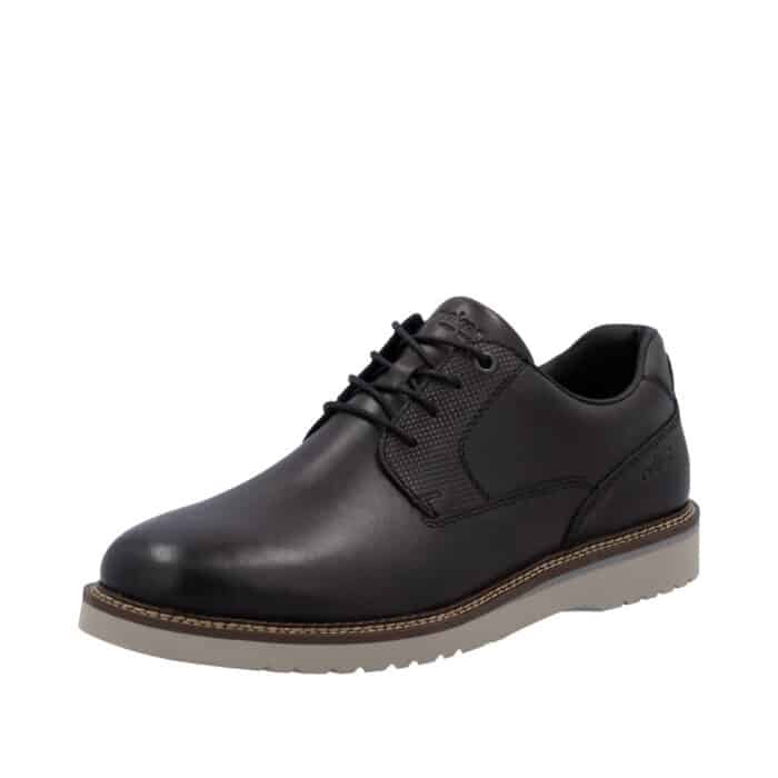 Rieker sneakers til herre i en dyb mørkegrå farve med skindoverdel og ekstra bredde H samt udtagelig sål