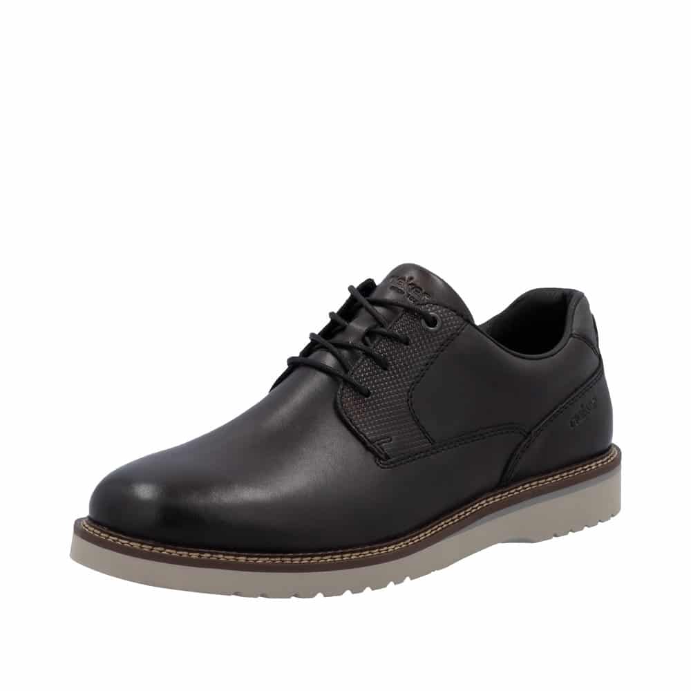 Rieker sneakers til herre i en dyb mørkegrå farve med skindoverdel og ekstra bredde H samt udtagelig sål