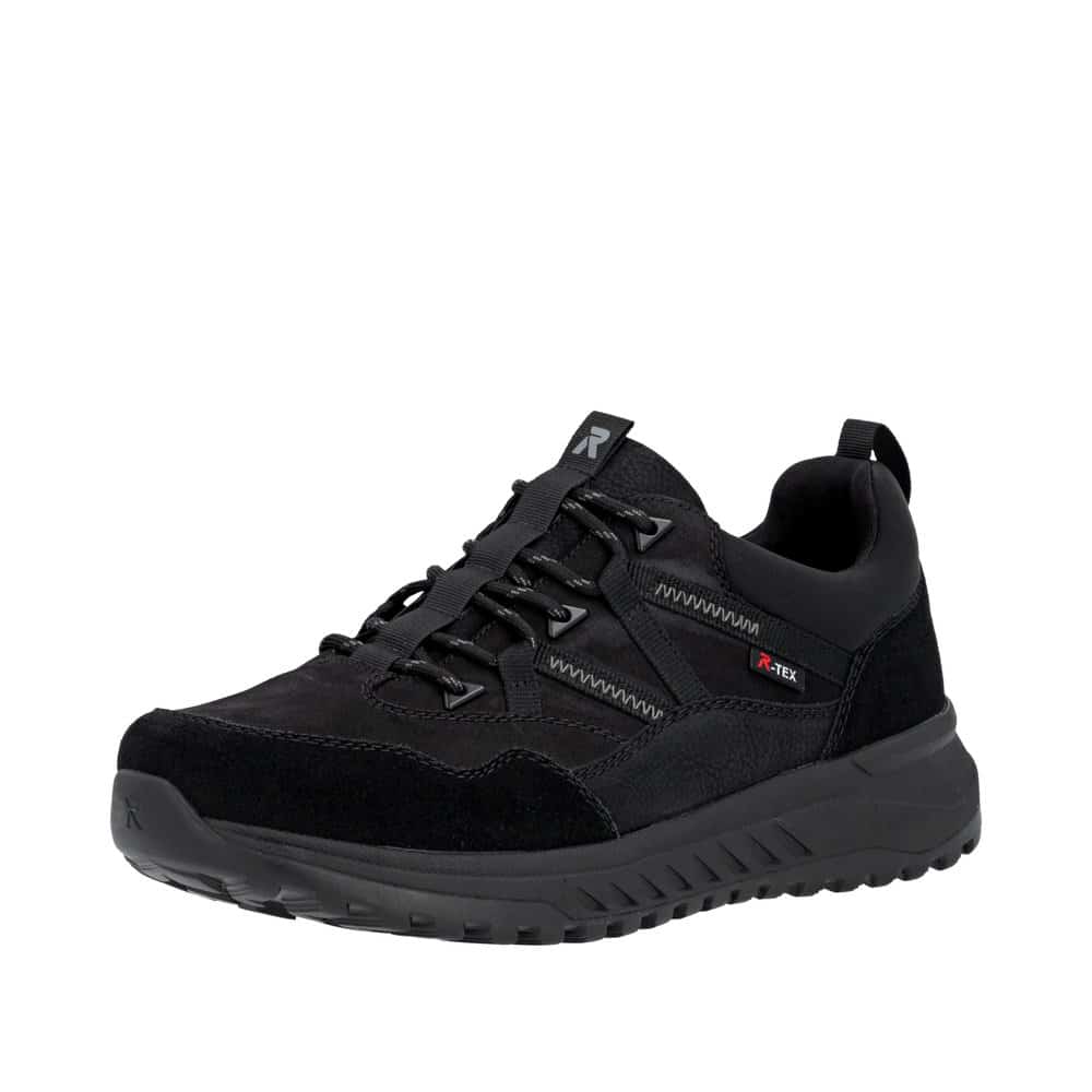 Rieker sneakers til herre i sort med Rieker-Tex og en udtagelig Rieker-Soft sål samt elastik