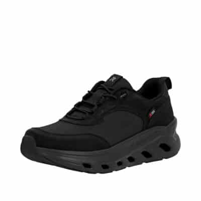 Rieker Sneakers til herre i sort med elastik og Rieker-Tex samt udtagelig Rieker-soft sål