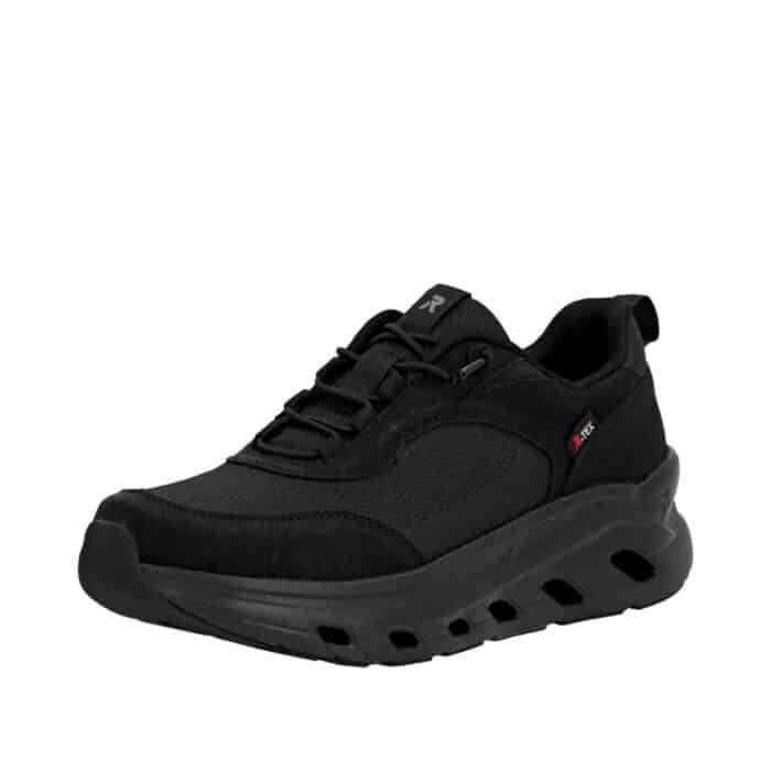 Rieker Sneakers til herre i sort med elastik og Rieker-Tex samt udtagelig Rieker-soft sål