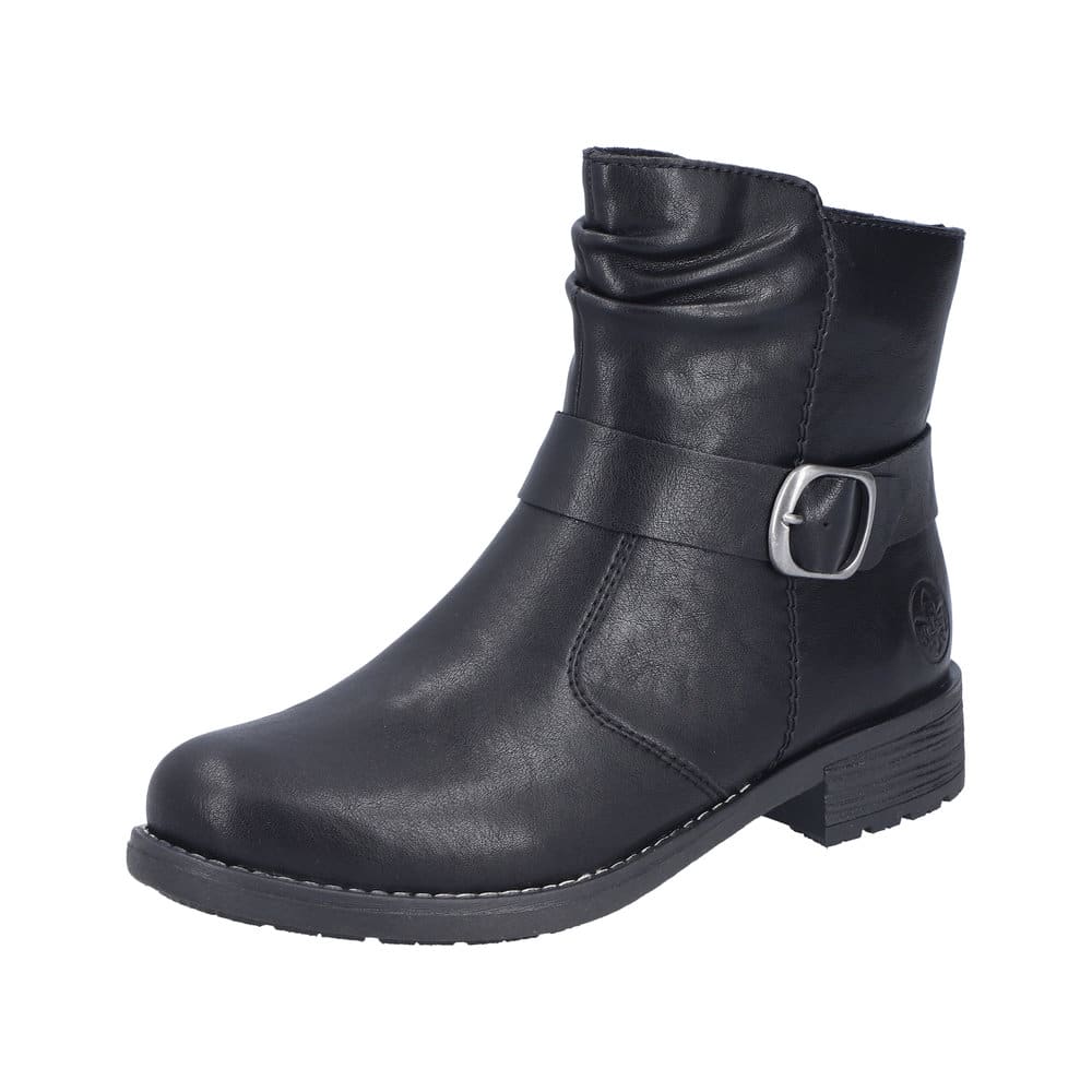 Spar: 20% - Rieker Støvle Dame - 38 - Sort - Model: 79462-00 - Fri fragt