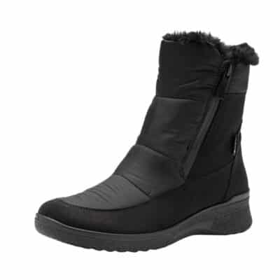 Ara støvle til dame i sort med varm foring og Gore-Tex samt udtagelig sål og to funktionelle lynlåse