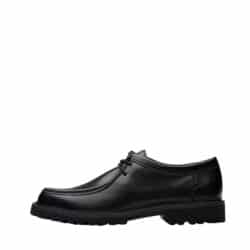 Clarks Berwick Seam sko til herre i sort skind med snørebånd og blød indersål samt let og fleksibel ydersål