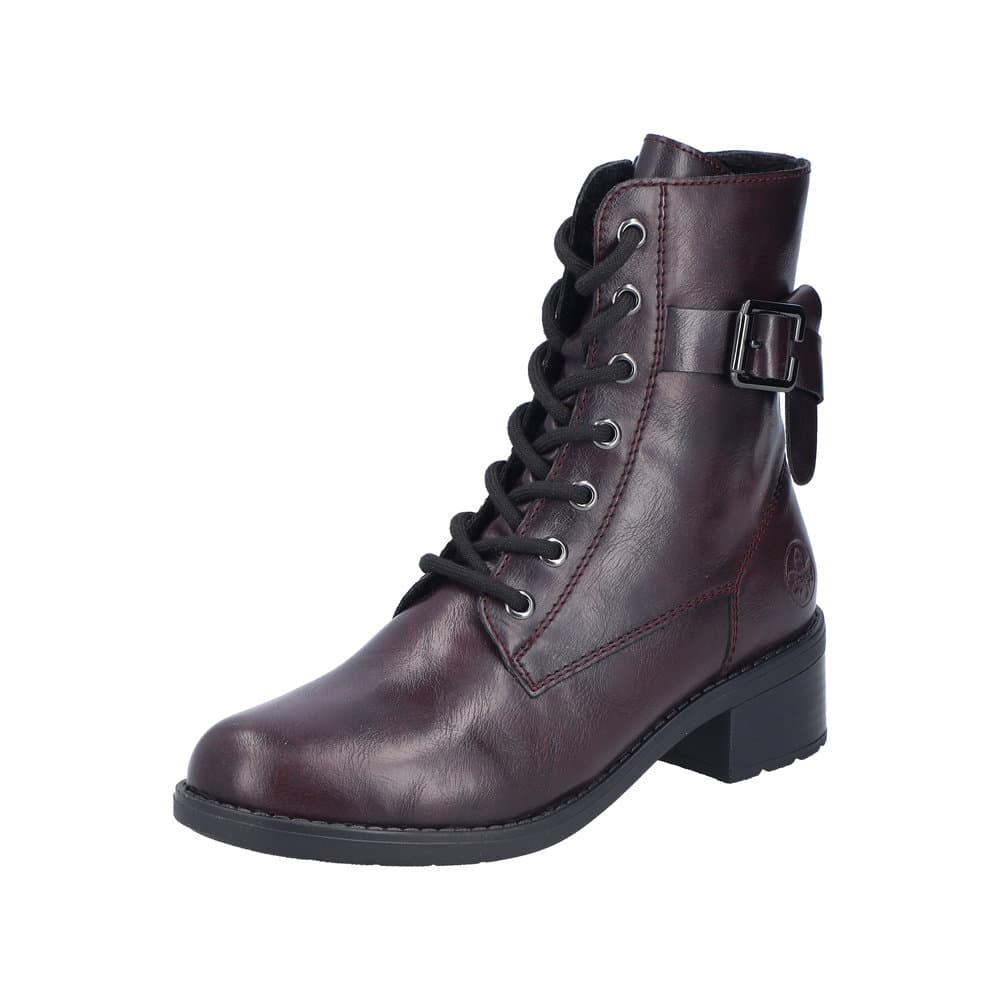Spar: 20% - Rieker Støvle Dame - 40 - Lilla|Bordeaux - Model: 75431-35 - Fri fragt