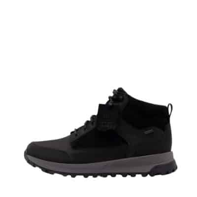 Clarks ATL Trek Hi støvle til herre i sort nubucklæder med ruskindsdetaljer og udtagelig sål samt Gore-Tex