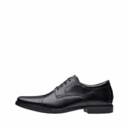 Clarks Howard Cap sko til herre i sort glatskind med snørebånd og indersål af skind