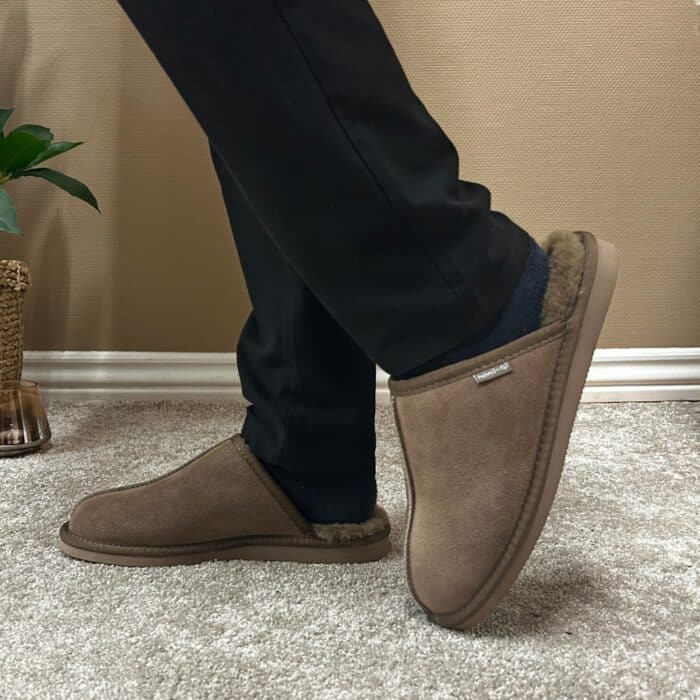 CPH-Comfort hjemmesko til herre i mørkebrun ruskind med varmt foer