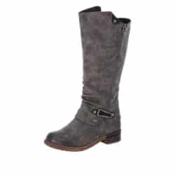 Rieker lang vinterstøvle til dame i grå med Rieker-Tex og varm foring