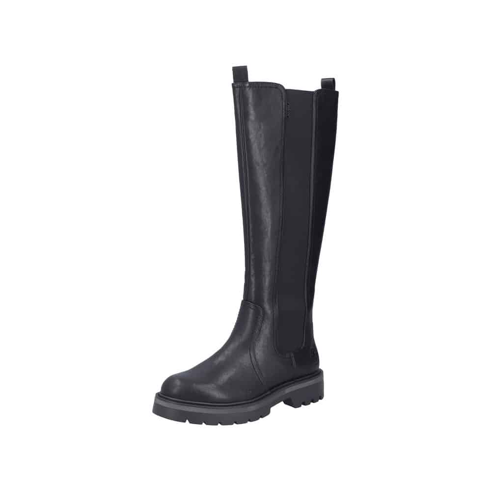 Spar: 20% - Rieker Lang Støvle Dame - 37 - Sort - Model: 91590-00 - Fri fragt