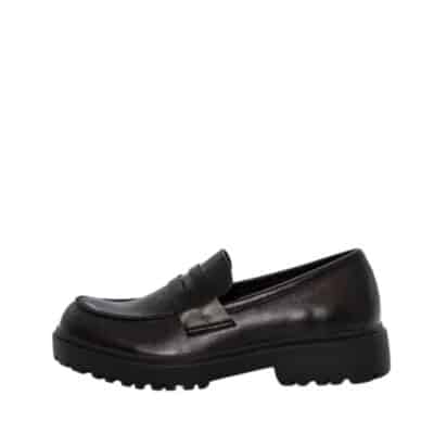 Duffy Latterico Due loafers til dame i sort med en chunky ydersål samt detalje over vristen