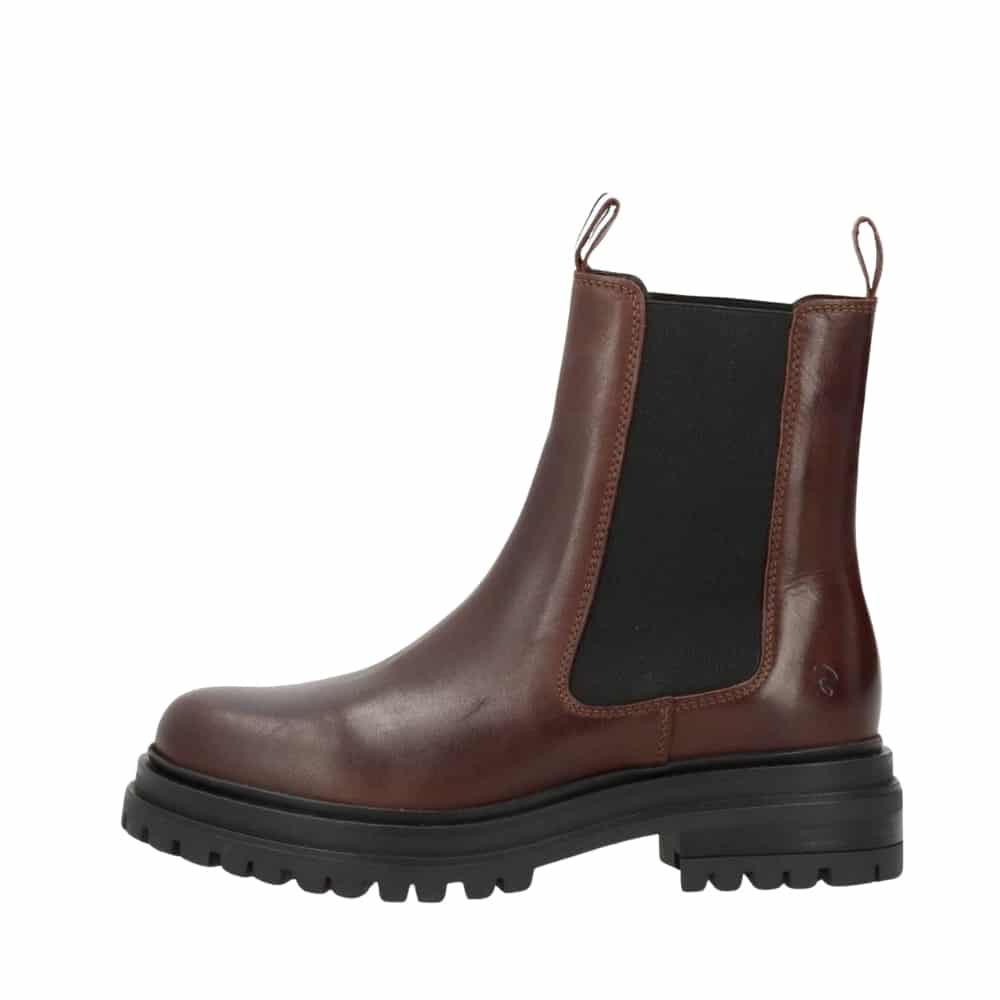 Shoedesign Copenhagen Vista Sea chelseastøvle til dame i mørkebrunt skind med varm foring og chunky sål