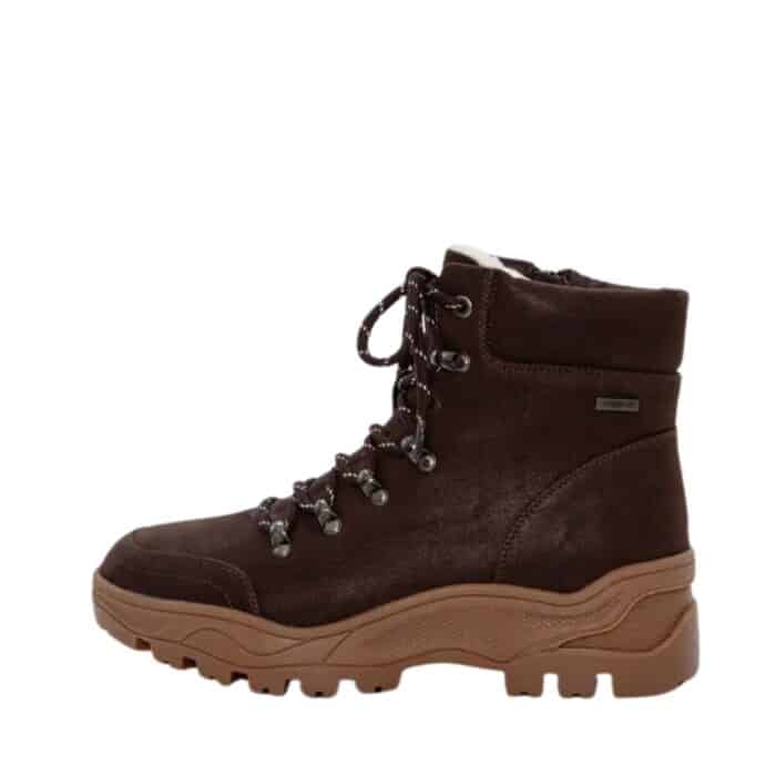 Duffy Støvle til dame i mørkebrun med varm foring og D-Tex samt en chunky ydersål