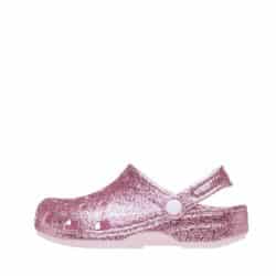 Crocs sandal til små børn i pink glimmer med praktisk hælrem