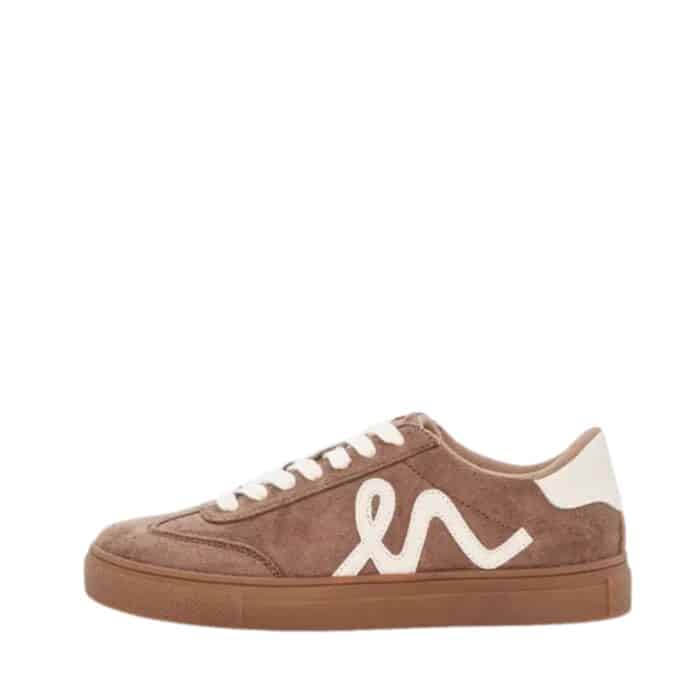 Duffy Menfi Quattro sneakers til dame i brun med snørebånd og solid ydersål