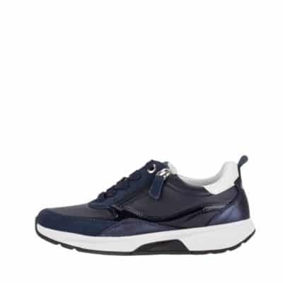 Gabor Rollingsoft sneakers til dame i mørkeblå med skinddetaljer og funktionel lynlås samt udtagelig indersål