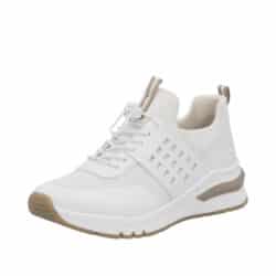 Rieker sneakers til dame i hvid med udtagelig sål og ekstra bredde H