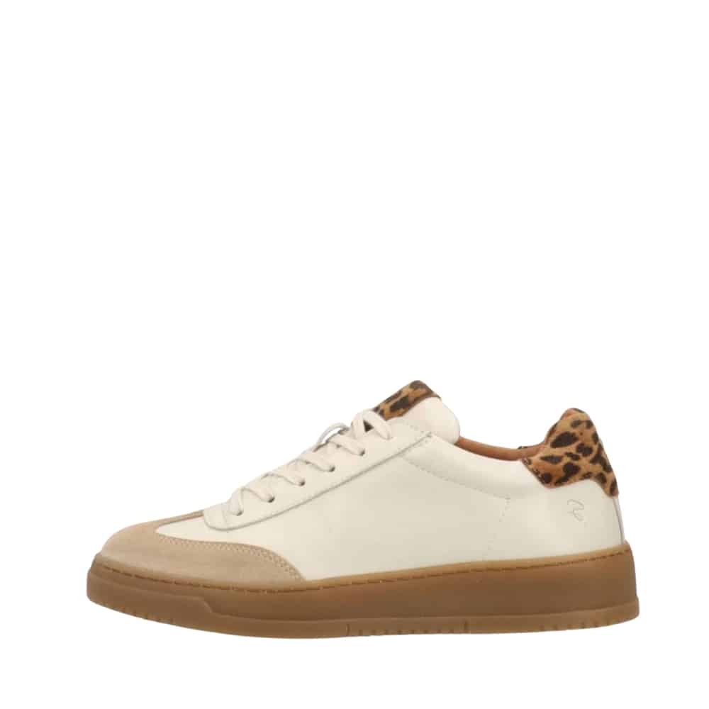 Shoedesign Copenhagen Prime Beat LS sneakers til dame i råhvid glatskind med ruskindsdetaljer og gummisål på 4 cm.