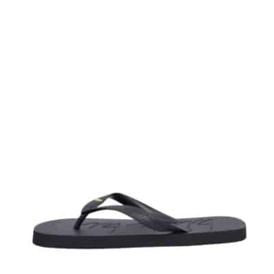 Billi Bi klipklapper til dame i sort med tå-rem og gummisål.