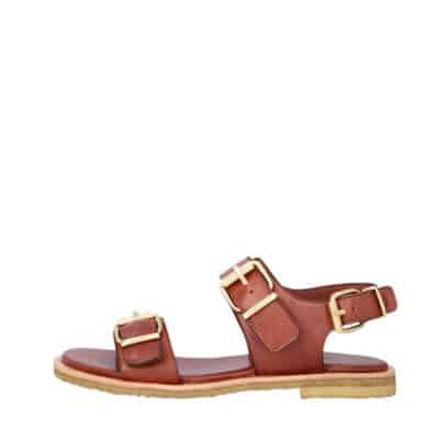 Billi bi sandal til dame i brunt læder med justerbare spænder