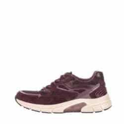 Gabor Rollingsoft sneakers til dame i bordeaux med skindoverdel og øget svangstøtte samt udtagelig sål