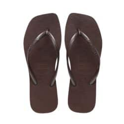 Havaianas Simsquare klipklapper til dame i brun med gummi-sål og tå-rem samt firkantet snude