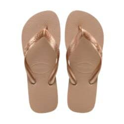 Havaianas Top klipklapper til dame i rose gold med gummisål og tå-rem