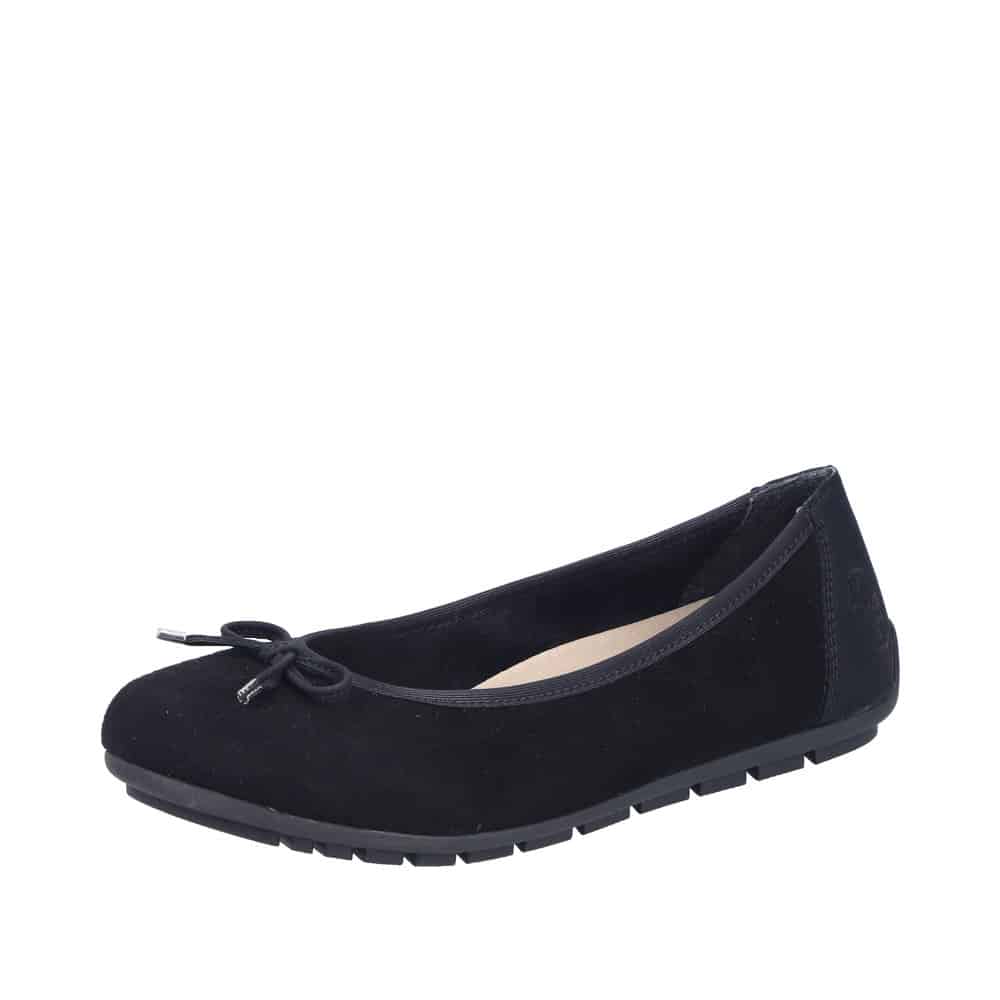 Rieker Ballerinasko Dame - 38 - Sort - Model: 43850-01 - Fri fragt