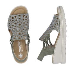 rieker-sandal-dame-grøn-67465-52-3