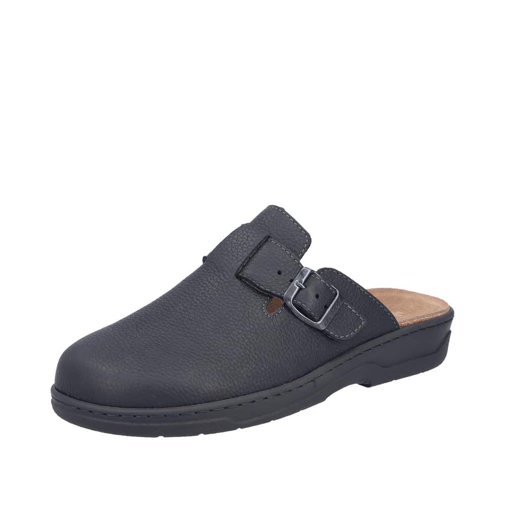 Rieker Slippers Herre - 41 - Sort - Model: 20394-00 - Fri fragt