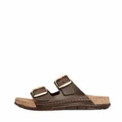 Rohde Rodigo sandal til dame i brunt skind med Memofoam fodseng samt 2 justerbare spænder