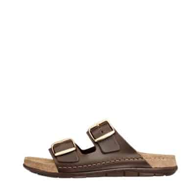 Rohde Rodigo sandal til dame i brunt skind med Memofoam fodseng samt 2 justerbare spænder